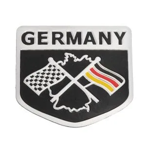 Metal Racing Car German Flag Emblem Grille Badge Decal Sticker For BMW VW