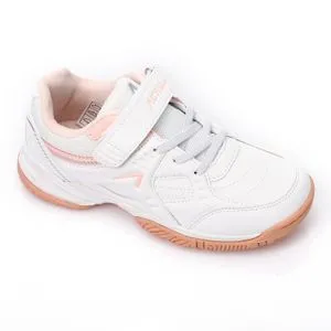 Activ Girls Leather & Textile Rubber Sole Girls Sneakers - White & Simon