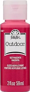 FolkArt Outdoor Acrylic Paint in Assorted Colors (2 Ounce), 1657 Magenta