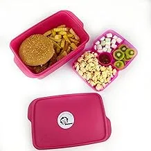 Banana Lunch Box 1.5L Doreen Dividers (Fuschia)