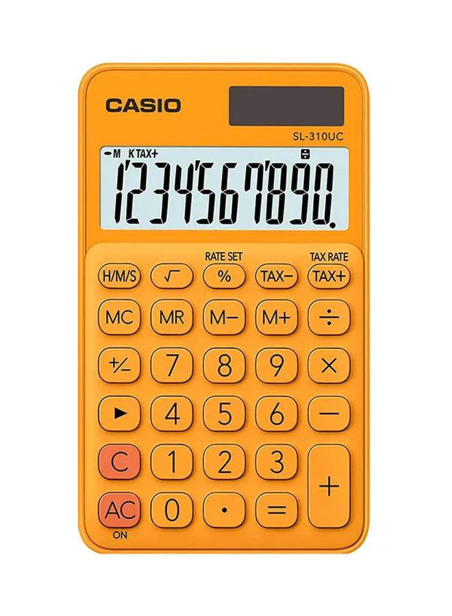 CASIO 10-Digit Basic Calculator SL-310UC-RG - Orange