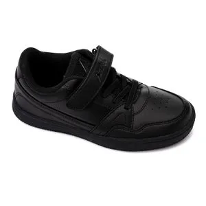 Activ Comfy Leather Kids Sneakers - Black