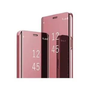 OPPO A73 4G Plating Mirror Leather Case - Rose Gold