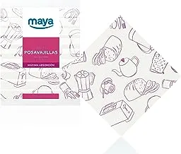 Maya 07003 Drainboard Cloth, Pack of 1 Piece, 45 x 50 CM - White/Purple