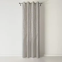 Leaf Printed Shatta Curtain Code-150 Rings One Side