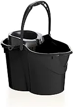 Maya Oval Bucket with Wringer 15 L Black 09050