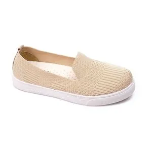 Roadwalker Slip On Textile Comfy Casual Shoes - Beige