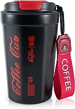 Gr8ware 13oz Travel Coffee Mug with Lid, Leak Proof Coffee Travel Mug for Hot/Iced Drinks, Double Wall, Vacuum Insulation - Black