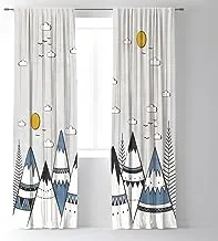 Shatta Fabrics and Curtains Kids Cartoon Mountains Code-67 Side-Strip