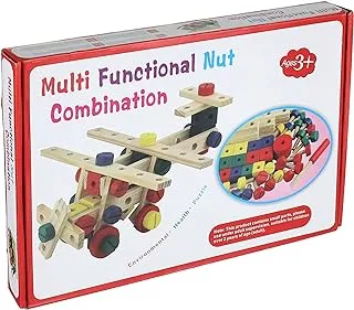 Generic Wooden Building Blocks And Puzzle For Kids - Multi Color