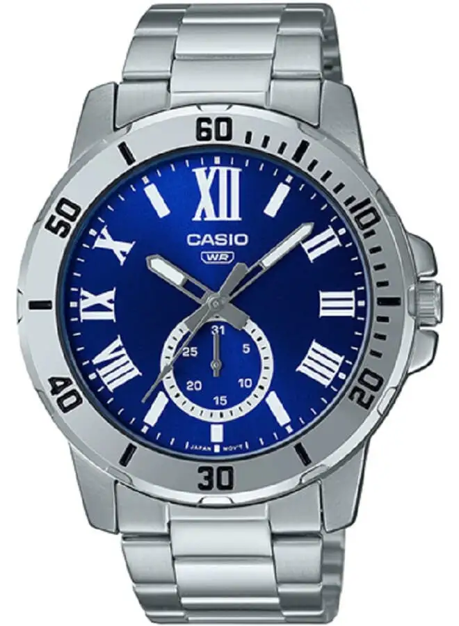 CASIO Stainless Steel Analog Wrist Watch MTP-VD200D-2BUDF