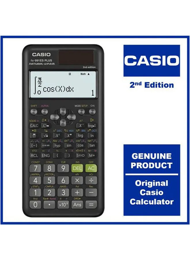 CASIO FX-991ES Plus Scientific Calculator Original with the Agent’s Guarantee Black