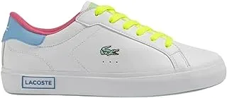 Lacoste Powercourt Synthetic Colour Pop Trainers kids sneakers