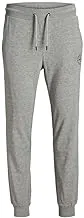 Jack & Jones Plus Men's Gordon Shark Sweatpants, 46W - Light Grey