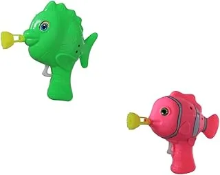 Fish bubbles gun toy for kids- multi color