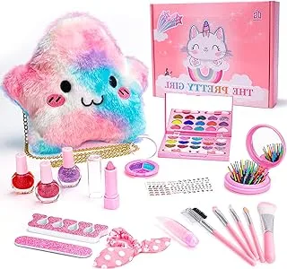 Kids makeup kit for girls, fake makeup set for 4 5 6 7 8 9 year old kids girls, pretend makeup gifts kit for little girls, birthday gifts for 8+ girls, princess toys for 6 7 8 9 10 11 year old girls