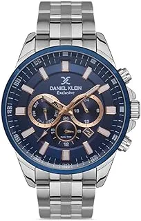 Daniel Klein Analog Dark Blue Dial Men's Watch-DK.1.13274-2, Silver Blue, strap