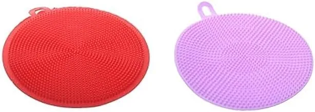 Silicone Dish Cleaning Mat - Red DOD-199 + Silicone Dish Cleaning Mat - MOVE DOD-201