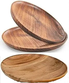 HayahWood 40 - Round Tray Set 3 Pieces Wood