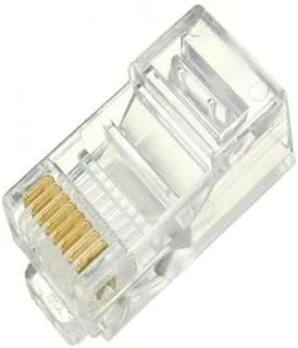 موصل Zonic Z1166، موصلات تجعيد كابل إيثرنت Cat6 / Cat5e RJ45، قابس شبكة UTP للأسلاك الصلبة والكابل القياسي (100 حزمة) شفاف