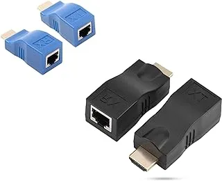 Zonic Z1094 HDMI Extender 30M HDMI إلى RJ45 محول موسع كابل الشبكة، مقسم، مكرر بواسطة Cat5e Cat6 1080P - 2K - 4K -3D HDTV / PS4-5 / PC/شاشة دعم Hdmi 2.0