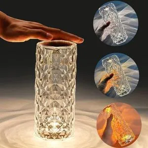 Diamond Design Acrylic Table Lamp - Touch Control