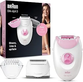 Braun Silk-epil 3 3-270 Epilator Raspberry Pink - Corded epilator with 3 extras – International Warranty