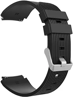 Generic 20mm Sport Band Compatible for Samsung Galaxy Watch 42mm/Galaxy Watch Active/Galaxy Gear S2 Classic/Gear Sport/Ticwatch S/E/2/Vivoactive 3, Soft Silicone Replacement Sport Strap - Black