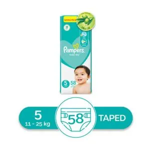 Pampers Baby Dry Diapers - Size 5 – From 11Kg To 25Kg – 58 Diapers