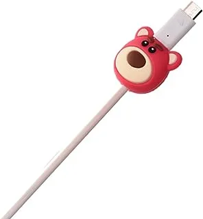 Generic Silicone Cable Protector With Cartoon Bear Design For Your Charging Cord - Multi Color