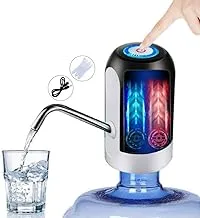 JSG. Water Bottle Pump, USB Charging Electric Water Dispenser Water Bottle Switch for Automatic Drinking Water Pump Portable Universal 5 Gallon Bottle (Black)