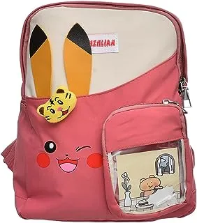 Fabric Unisex Small Rabbit Design Backpack With Front Pocket And Bottle Place For Kids