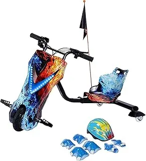 Drifting Electric Power Scooter, 27.3CBM, KD06, With Helmet Pad Set, Knee And Elbow Pads (36V)