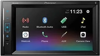 Pioneer Car Stereo DMH-A245BT,15.7 cm (6.2) WVGA Clear Resistive Touchscreen BT/USB/AUX/Radio, Weblink - Mirroring,Full HD Video-USB Devices,13-Band EQ, Pre-outs3 (2V),MOSFET 50W X 4,Rear Camera in