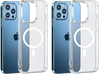 Joyroom JR-BP748 Silicone Magnetic Protective Phone Case With Superior Protection And Precision Design For IPhone 12 Pro 6.7inch Set Of 2 Pieces - Clear