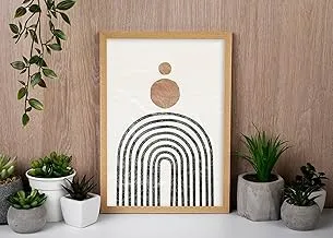 Modern wall frame (lines and circles),30X40cm, from Duckly,برواز حائط مودرن (خطوط و دوائر) 40 * 30 سم من داكلي