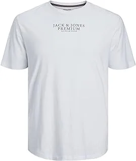 Jack & Jones PLUS Men's Jprbluarchie Ss Tee Crew Neck Ps T-Shirt, White, 5XL/Plus