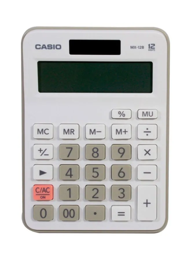 CASIO Casio MX-12B-WE Digital Mini Desktop Calculator - White