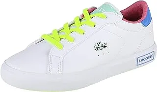 Lacoste Powercourt Synthetic Colour Pop Trainers kids sneakers