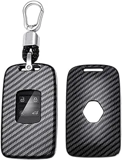 HIBEYO Key Cover Compatible with Renault Kadjar Koleos Clio Scenic Megane Duster Sandero Twingo Car Key Case Key Shell Chains