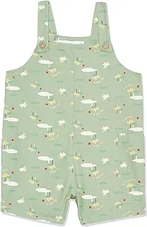 lovely land Baby Boys Mini Islands Printed Allover Sleeveless Romper - Green, OffWhite & Red Base Layer Bottom (pack of 1)