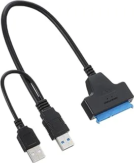 Zonic Z1096 USB 3.0 SATA (7+15pin) 22Pin إلى USB محول يصل إلى 6 جيجابت في الثانية يدعم 2.5 بوصة محرك الأقراص الصلبة SSD HDD 22 Pin Sata III يدعم البيانات 4 تيرابايت - أسود