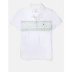 American Eagle Striped Polo Shirt