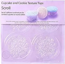 Rustomart Scroll Cupcake and Cookie Texture Tops, Made in China Transparent