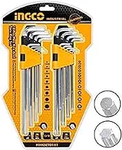 MALFAH ENTERPRISES®-Ingco 18 Pcs Hex Key And Torx Key Set (HHKSET0181)