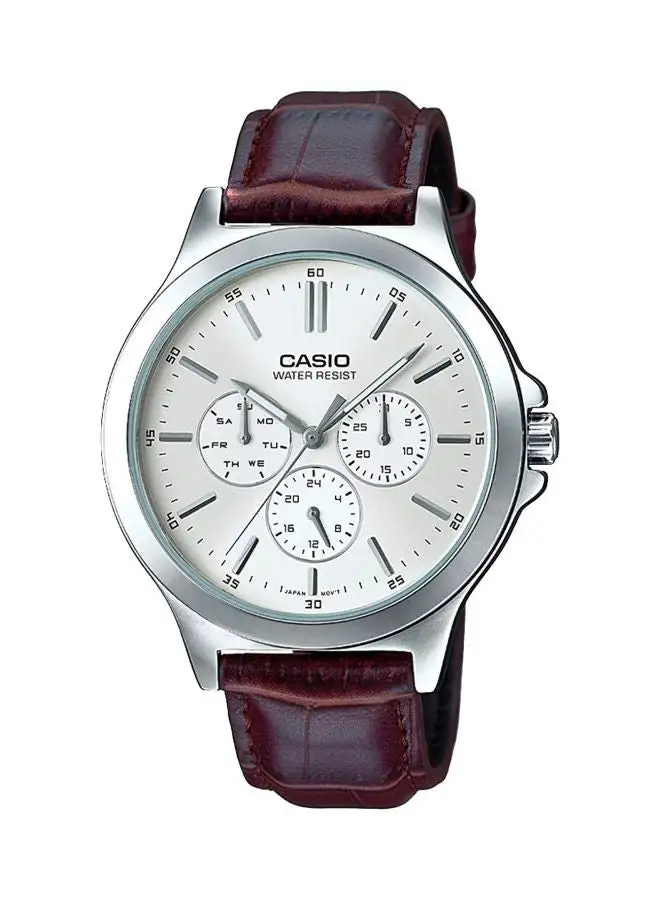 CASIO Men's Enticer Analog Watch MTP-V300L-7AUDF - 47 mm - Brown