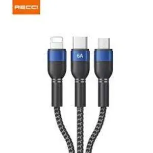 Recci Starlight 120cm Cable 3*1 - Type C And Lightning And Micro - RTC-T12