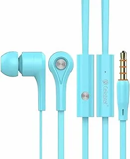 Celebrat D3 wired Earphone Stereo Ergonomic Design With Earphone plug Comfortable And High Quality For Mobile Phone 3.5mm - Light Blue Headphones Headset