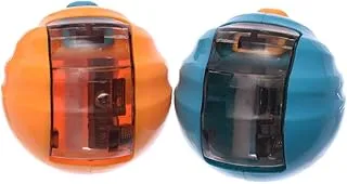 Yalong YL-191691 High Quality Material Sharpener Ball Shape with Automatic Lid Design Pack of 2 Pieces For School, Student, office - Multi Color