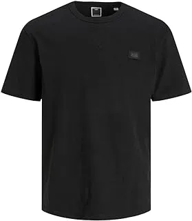 Jack & Jones JACK&JONES PLUS Men's Jcoclassic Waffle Badge Tee Ss Pls T-Shirt, Black, 3XL